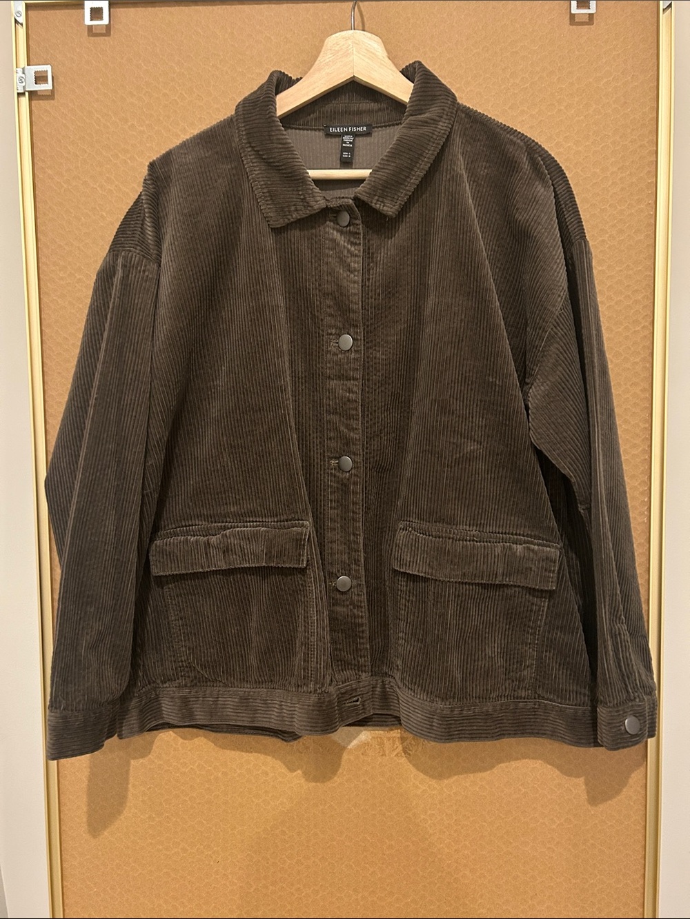 Eileen Fisher Corduroy Jacket in Espresso Brown